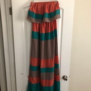 Boho strapless arc & co maxi dress